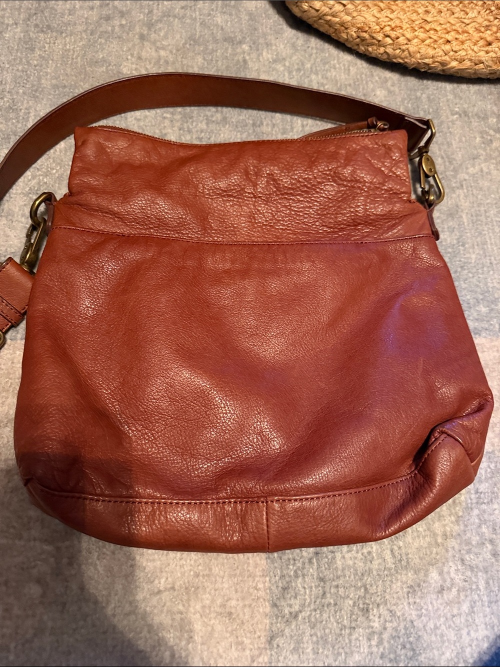 Margot leather double flap crossbody bag 100% leather - Picture 9 of 13